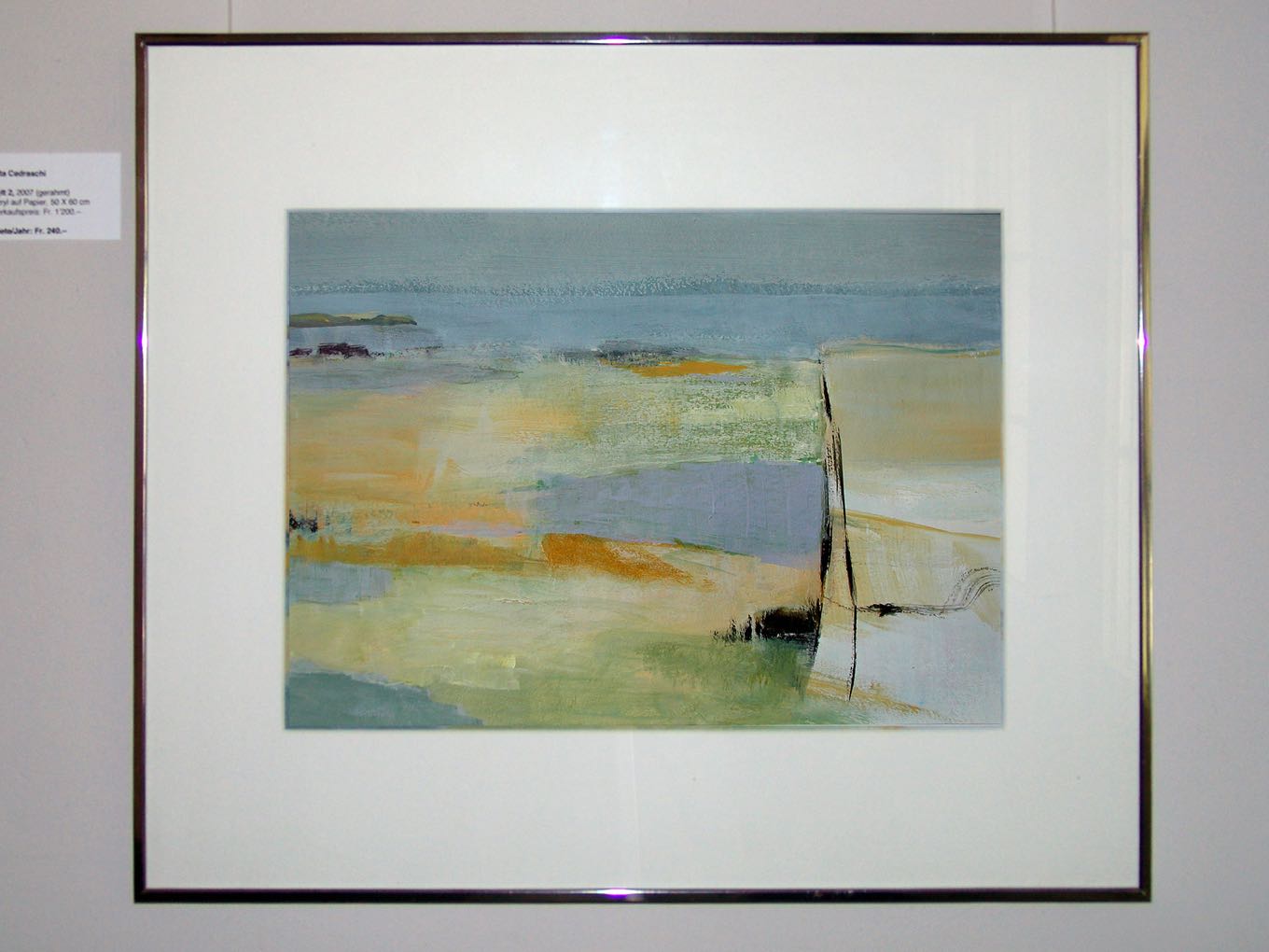 Rita Cedraschi: Sylt 2, 2007, Acryl auf Papier, 50 x 60cm, gerahmt