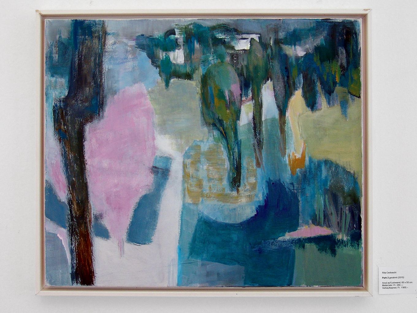 Rita Cedraschi: Park 2, 2010, Acryl auf Leinwand, 60 x 50cm