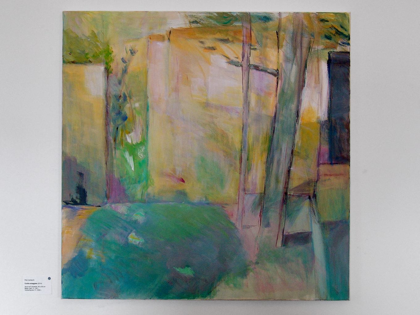 Rita Cedraschi: Cortile soleggiato, 2010, Acryl auf Leinwand, 80 x 80cm