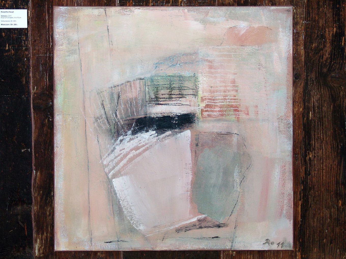 Roswitha Haupt: Ohne Titel, 2011, Acryl auf Leinwand, 70 x 70cm