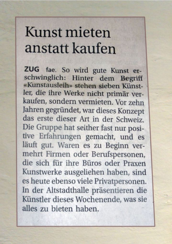 Zeitungsnotiz